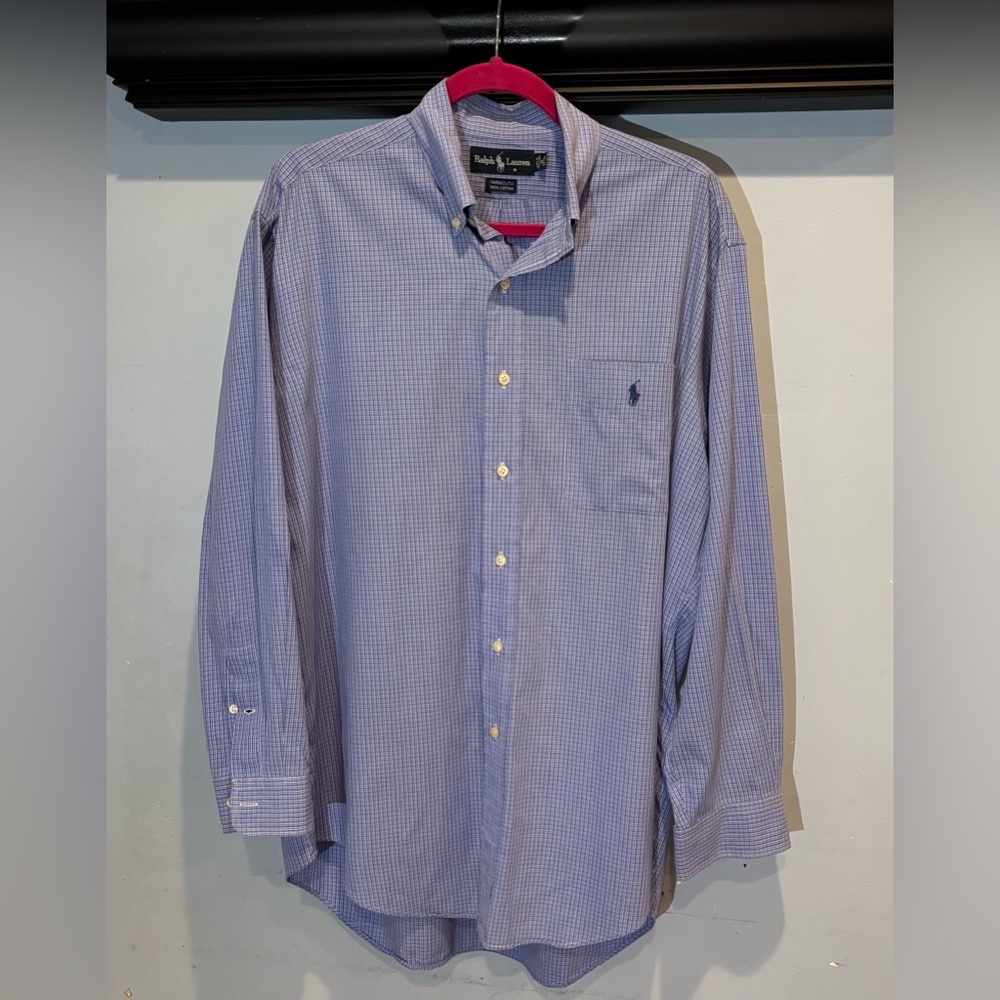 Ralph Lauren Men's Yarmouth Blue Checkered Shirt
Size‎ 16 32/33
